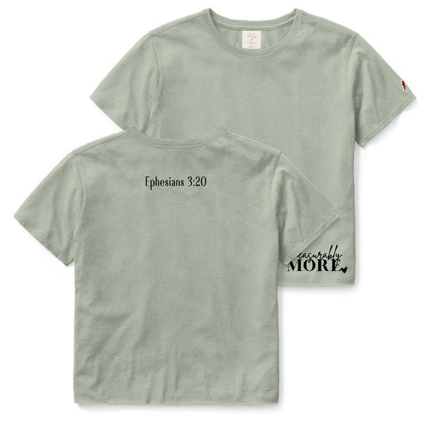 Immeasurably More Clothesline Cotton Crop T-Shirt